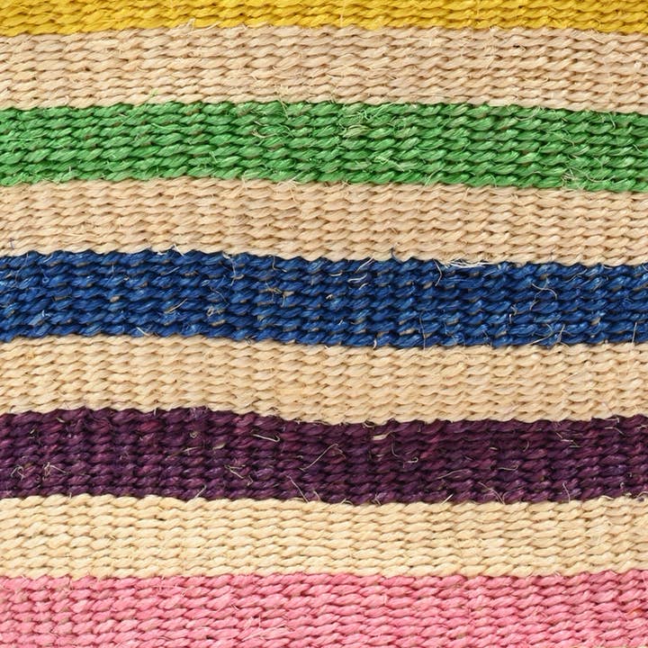 The Basket Room - Wholesale Tote Bag - Women's - UPINDE: Rainbow Stripe Tote Bag