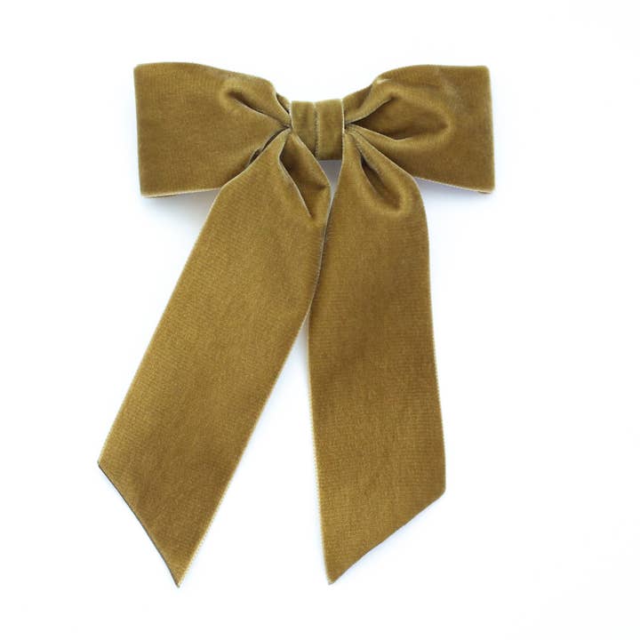 Grace & Grandeur - Wholesale Hair Bow - Women's - Large Velvet Hair Bow Barrette for Women | Bailee Bow10