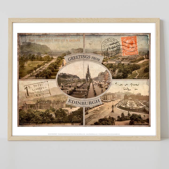 Star Editions – wholesale Art print – Greetings From Edingburgh - Attractions - Premium Art Print1