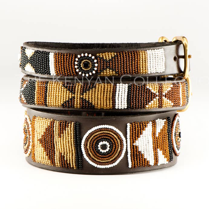 Earth Beaded Dog Collar for wholesale by The Kenyan Collection Inc. dba TKC Inc