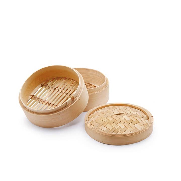 H&H - Wholesale Kitchen Tool/Gadget - 3-Piece Bamboo Steamer cm 12.52
