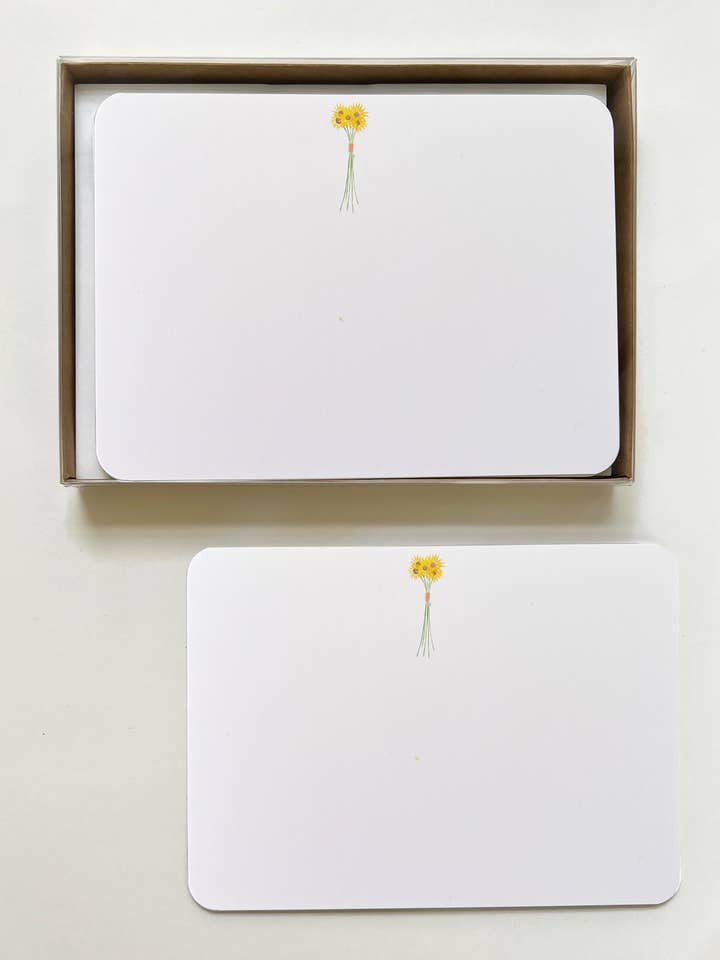 Sunflower Flat Notecards for wholesale by k.Patricia Designs