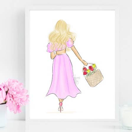 Spring Art, Spring Fashion Illustration, Spring Wall Art for wholesale by PLTStudio