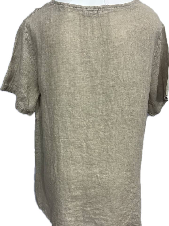 Marisima by Urban Mangoz - Wholesale Blouse - Women's - Linen High Low Button Top