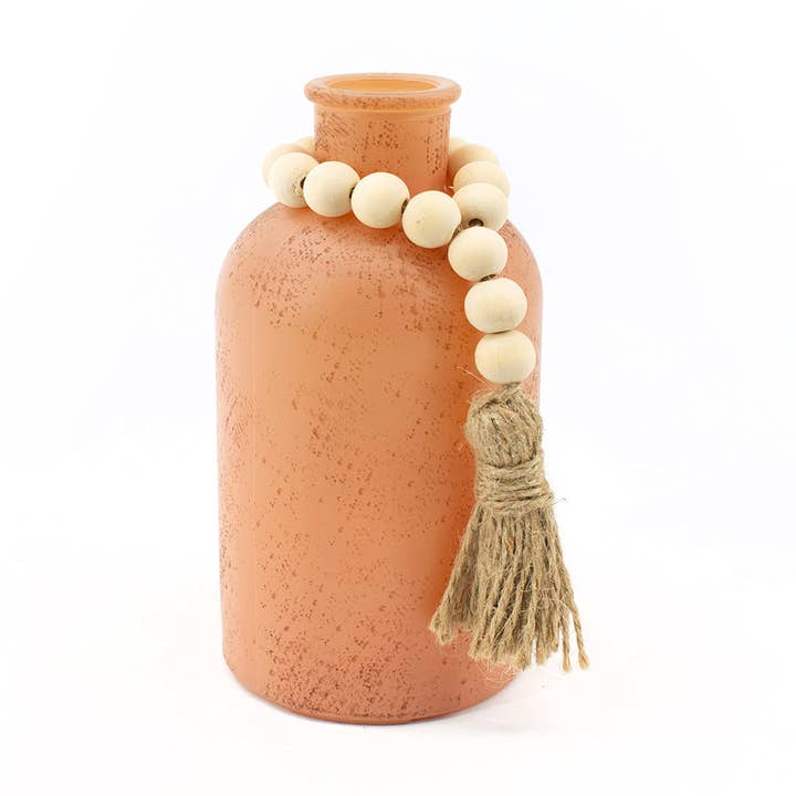 Stor abrikosglasbeholder med perler for engroshandel hos WT Collection