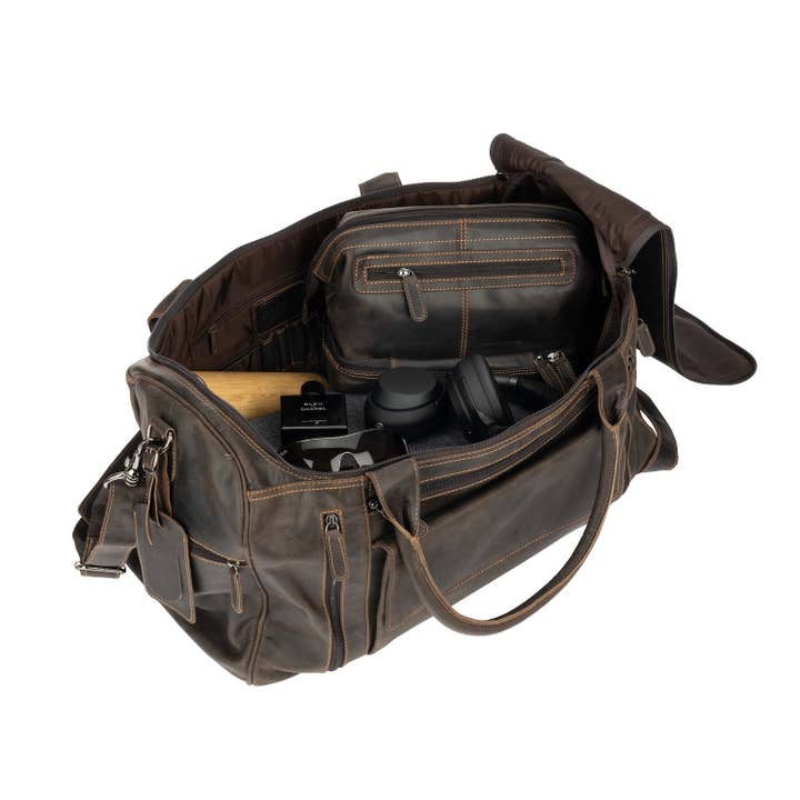 Greenwood Leather - Wholesale Weekender Bag - Men's - Large Leather Weekender Bag - Casual Vintage Look17