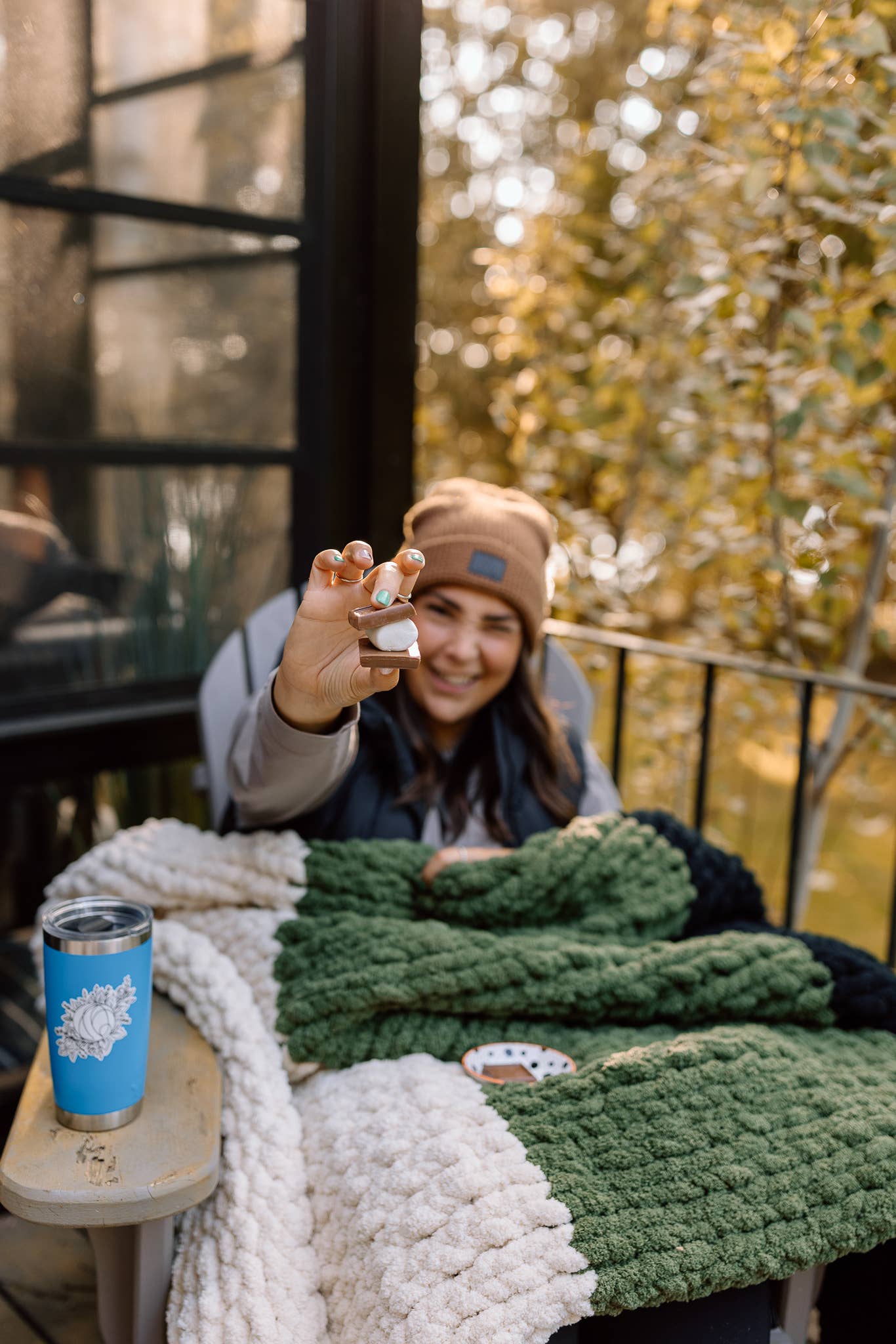 Nicnakknits - Wholesale Throw Blanket - Michelle - Handmade Chunky Knit Blanket1