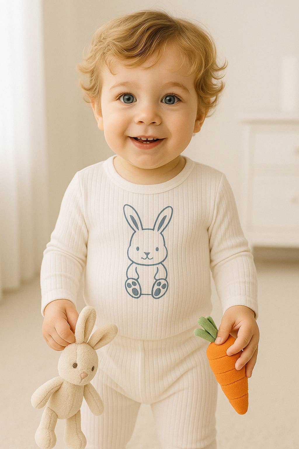 Himmelberg Baby – wholesale Clothing set – Baby – Baby Boys' Easter Outfit – Bunny Onesie & Leggings Set