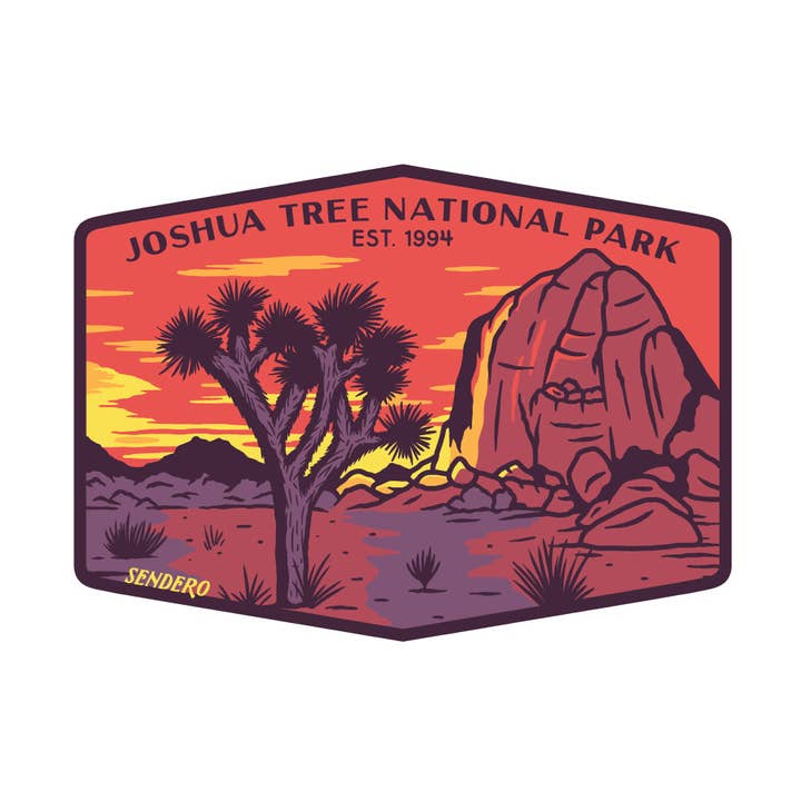 Adesivo do Parque Nacional Joshua Tree por atacado de Sendero Provisions Company