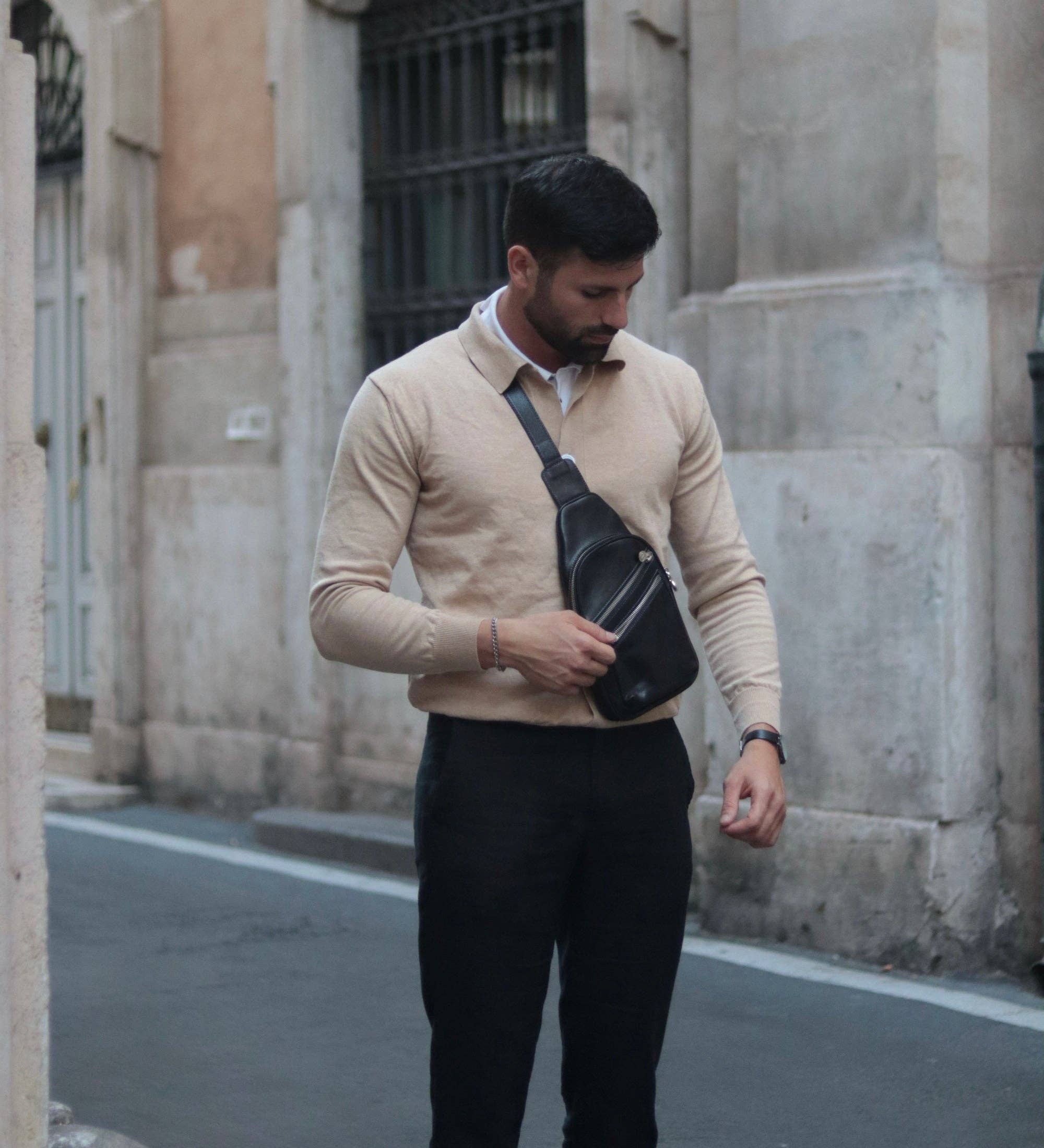 Time Resistance – Mala de tiracolo – Homem por atacado – Mala de Couro a Tiracolo - Catch-2215