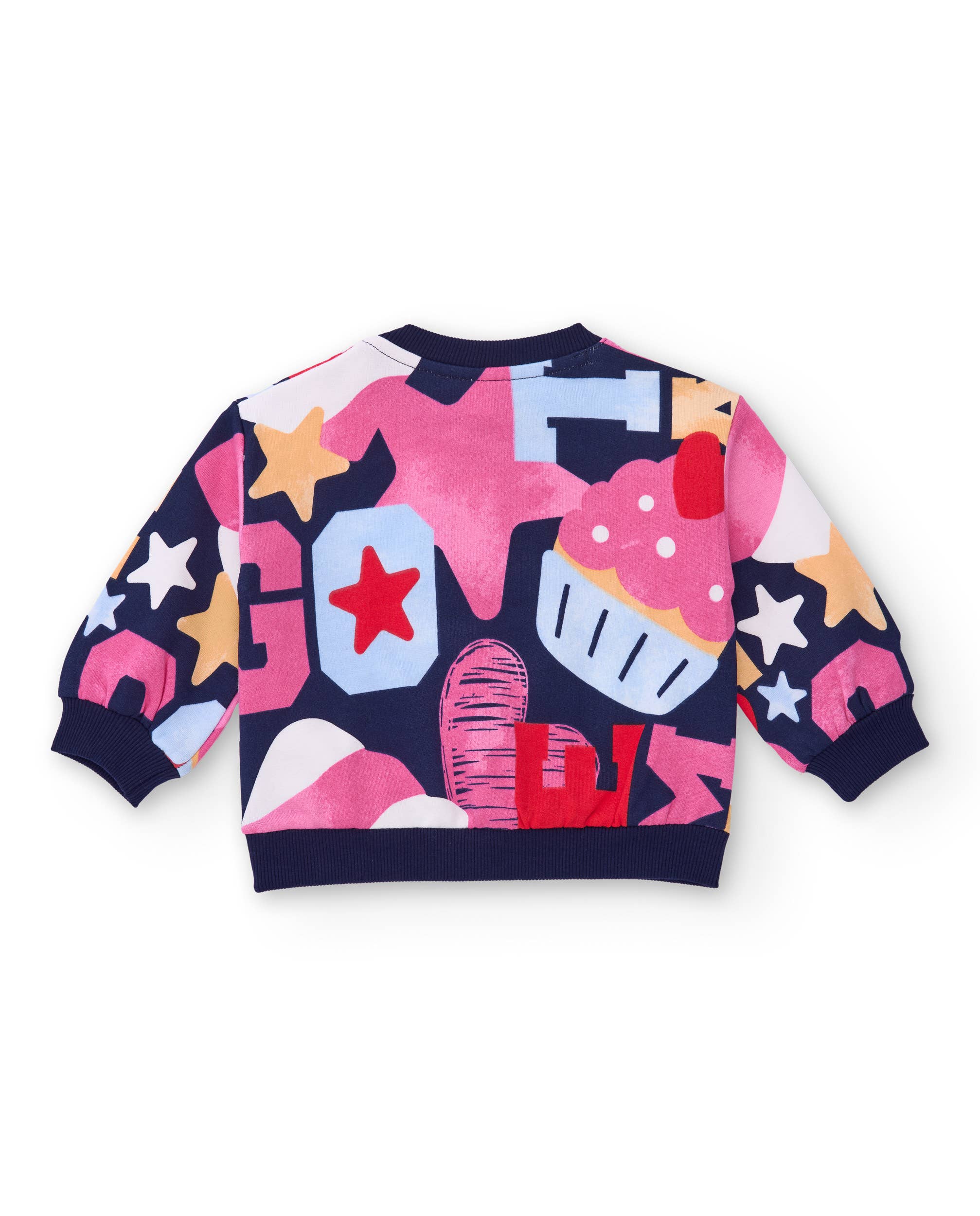 tuc tuc - Venta al por mayor Sudadera - Niños - Sudadera de niña en multicolor con diseño letras y cupcakes1