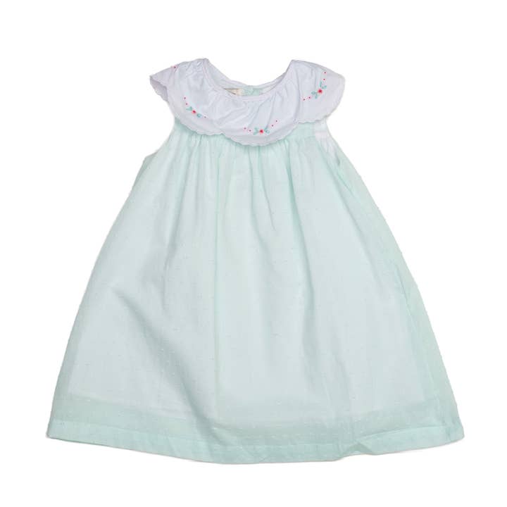 Camilla Mint Swiss Dot Dress for wholesale by The Oaks Apparel Company