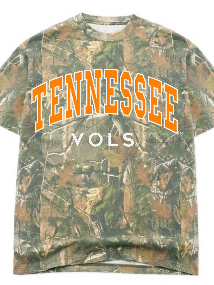 LivyLu - Wholesale Screen Printed T-Shirt - Unisex - Tennessee Volunteers Filled Gault Camo Tee1