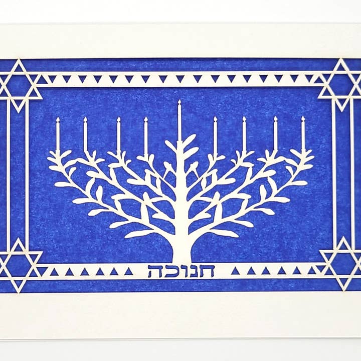 Happy Hanukkah - Menorah for wholesale by two hermanas