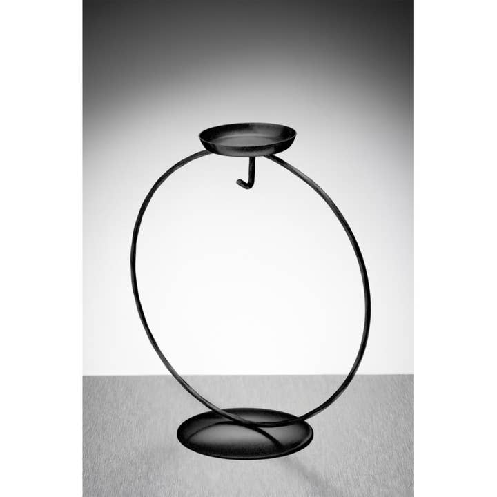 Display Stand - Circular Tea Light - Black for wholesale by Sienna Glass