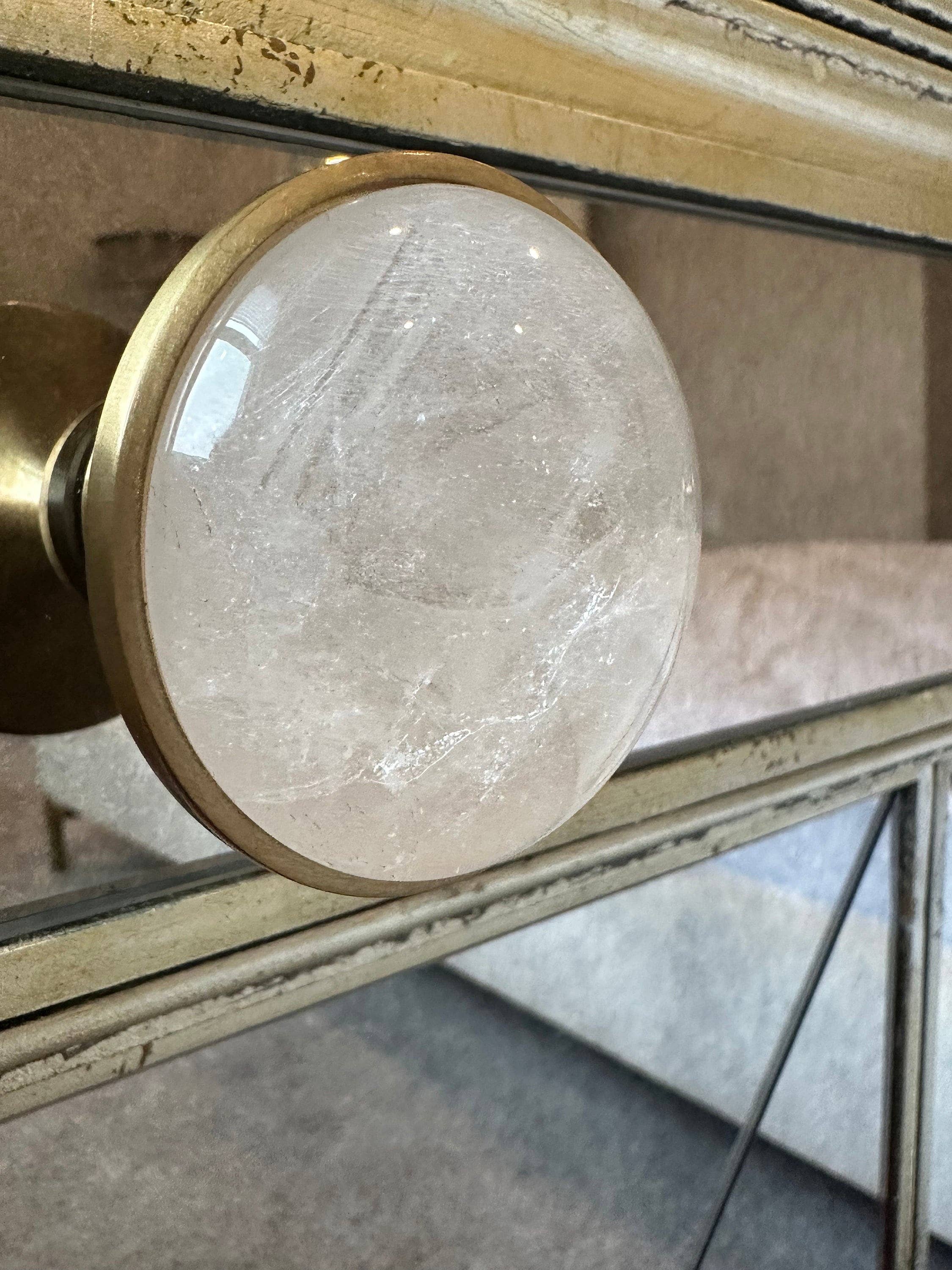 Stephen D. Evans - Vendita all'ingrosso Manopola/pomello - Pomolo di cristallo di lusso in ottone per porta e cassetto7