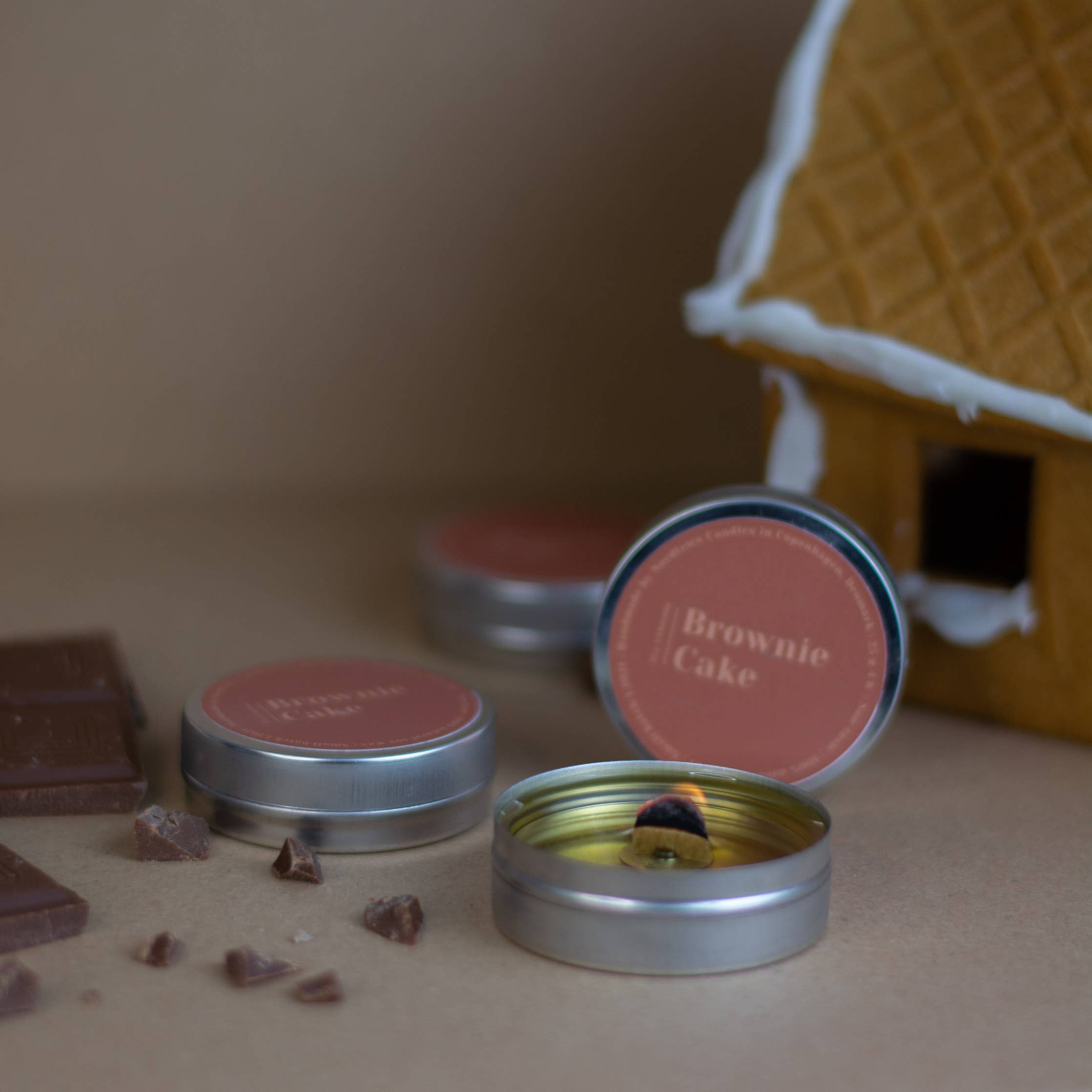 Nordtrice - Wholesale Travel Candles - Mini scented soy candles, Brownie Cake1