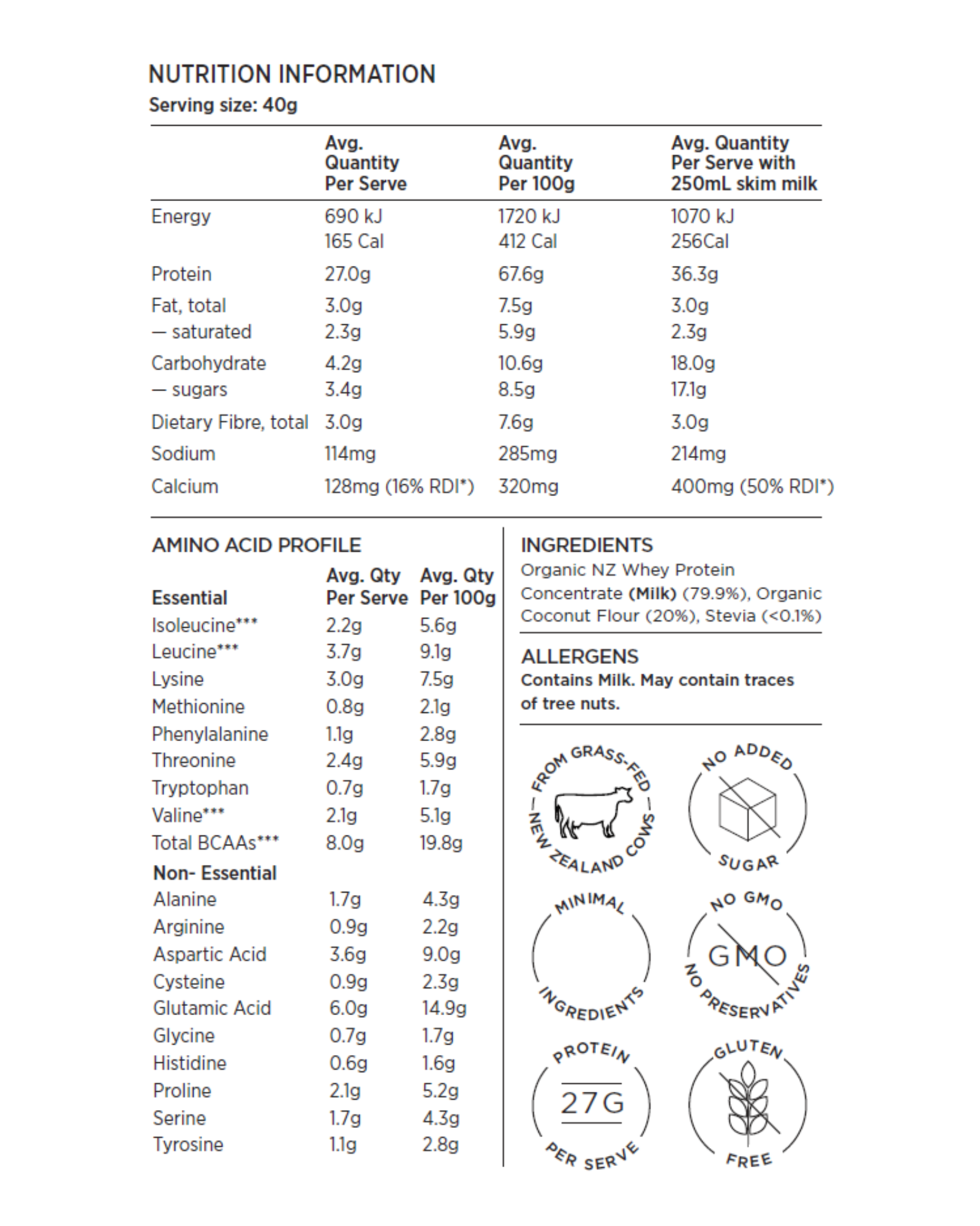 INCA Organics - Wholesale Protein/superfood powder - Organic Whey Protein Powder- Coconut 1kg4