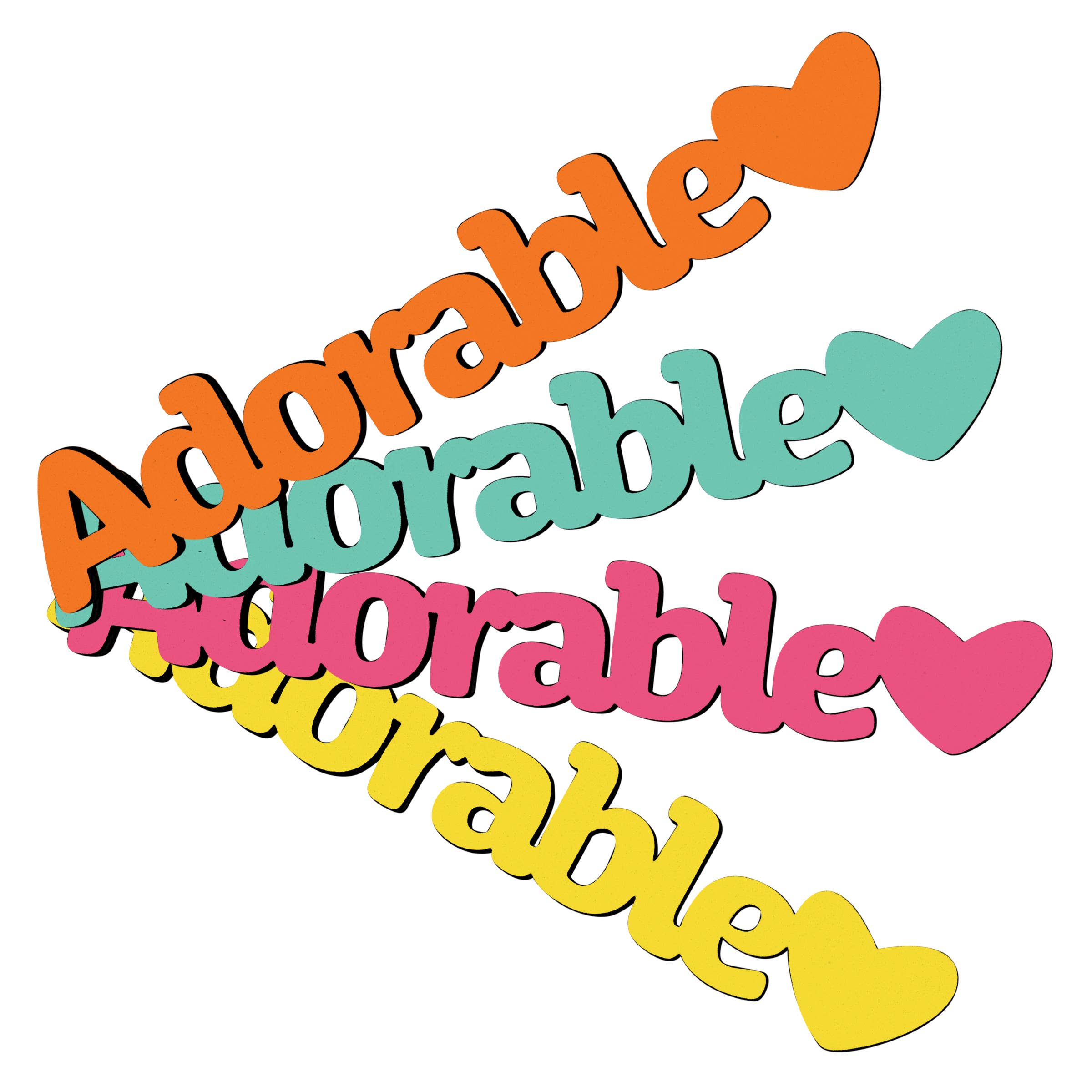 Spunky Fluff - Wholesale Magnet - Adorable Tiny Word Magnet, Cute Wood Word Photo Magnet14