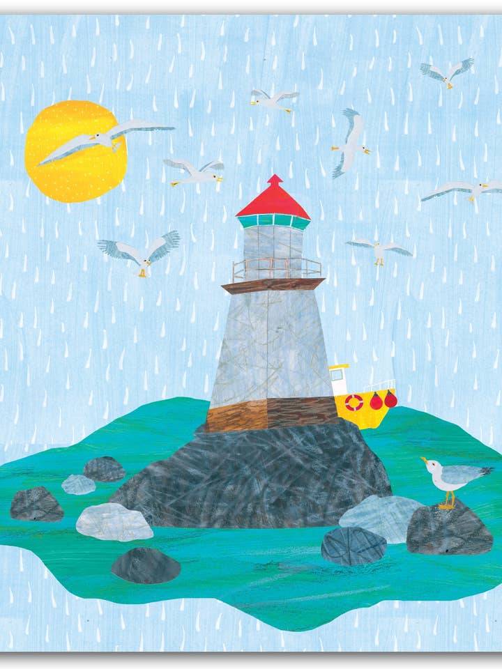 NC454 Phare dans la mer - Elze van den Akker pour la vente par Cardiau Nico Cards