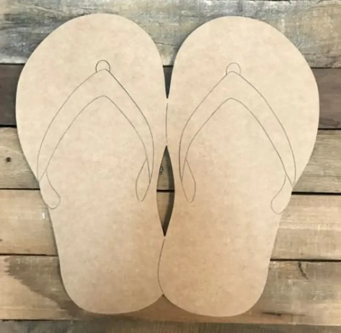 Honey And Sugar Designs – wholesale Cutouts – Paint and Sip: DIY Wood Art Kit, Flip Flop0