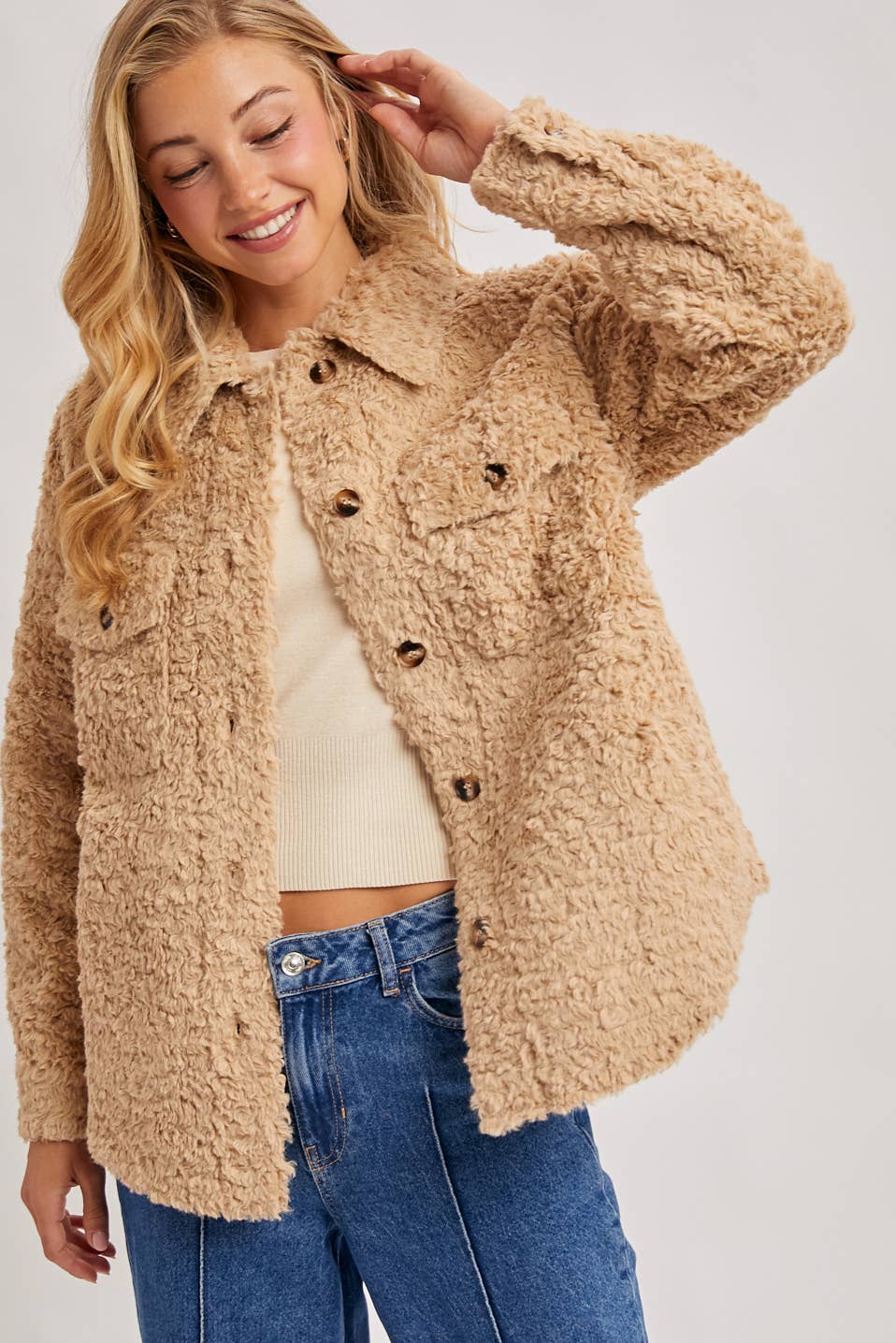 Bluivy - Wholesale Jacket - Women's - BOUCLE WOVEN JACKET1