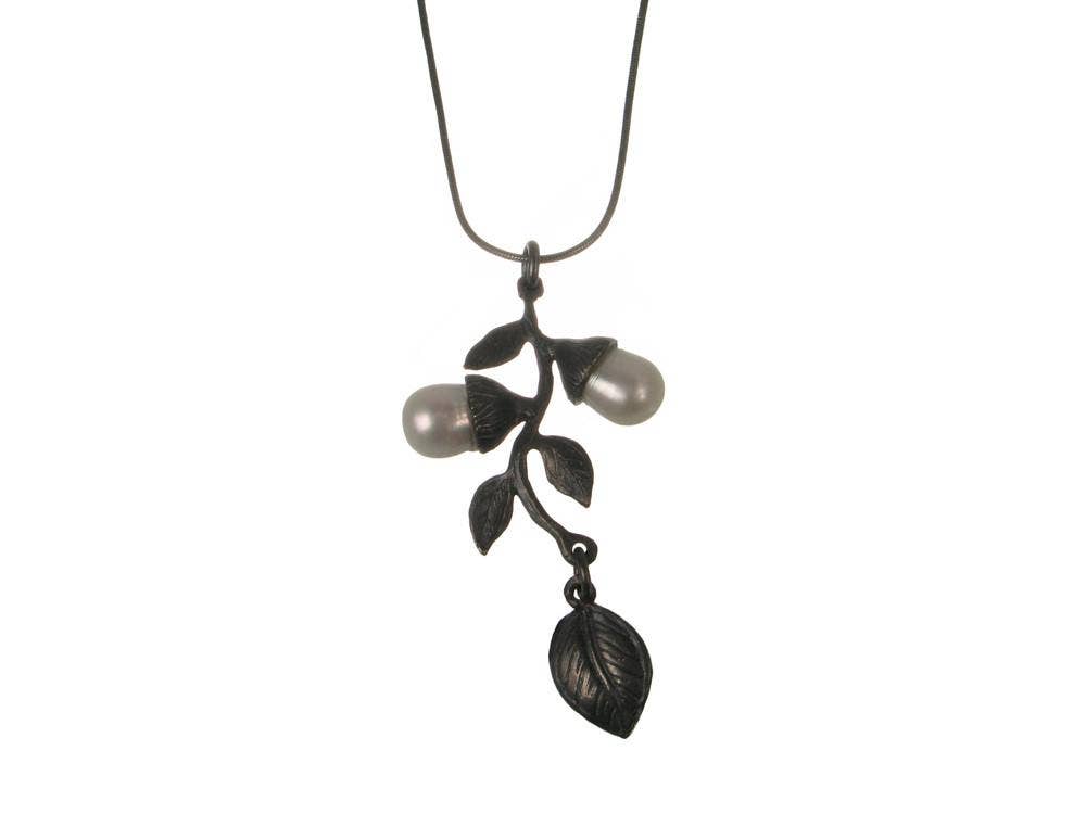 Erica Zap Designs - Wholesale Pendant/Charm Necklace - Branch Pearl & Leaf Pendant5