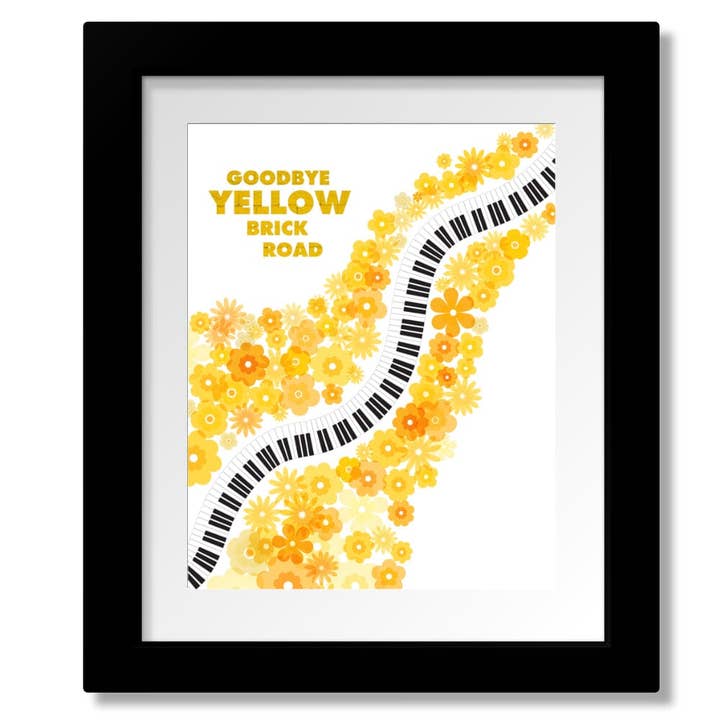 Song Lyrics Art - Wholesale Art Print - Goodbye Yellow Brick Road by Elton John - Song Lyric Print