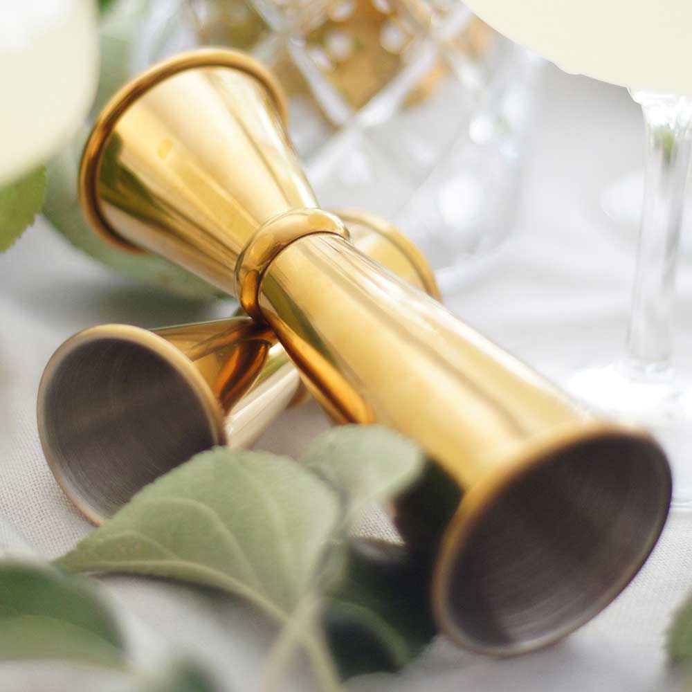 Barfly Mixology Gear & Mercer Culinary - Wholesale Jigger - Barfly Japanese Style Jigger, 1/2 oz x 3/4 oz, Gold3