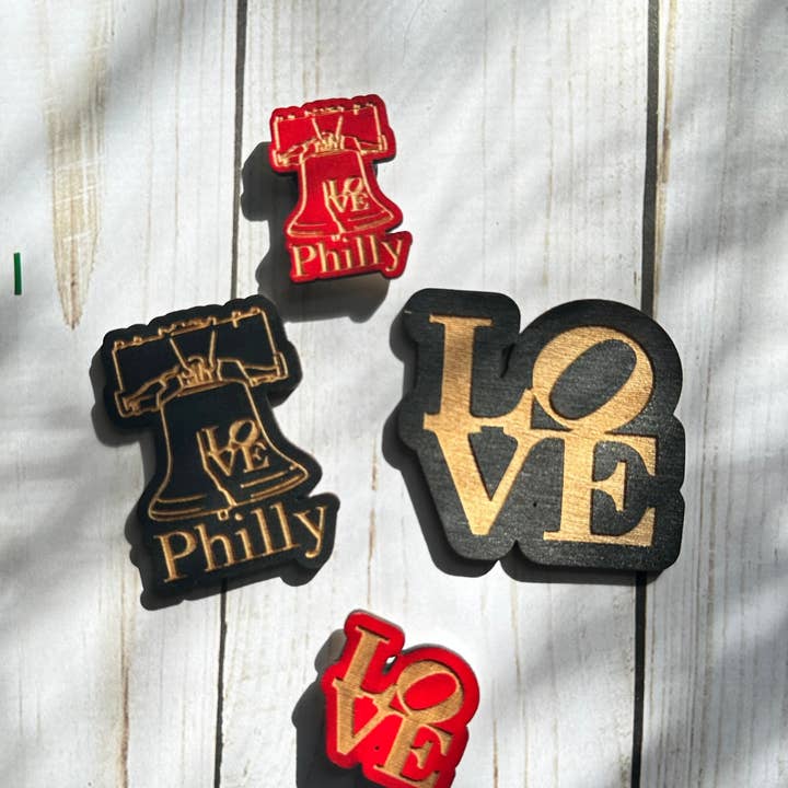 Philly Love Magnets for wholesale by M. Casey Designs