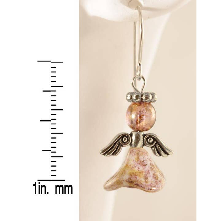 Ardent Designs - Wholesale Dangle Earrings - Brightly Beaming Angel Earrings - Sterling Silver