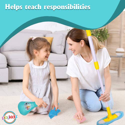 The Toy Group - Wholesale Toy Set - Kids - Playkidz Kid Cleaning Role Play Housekeeping Set5
