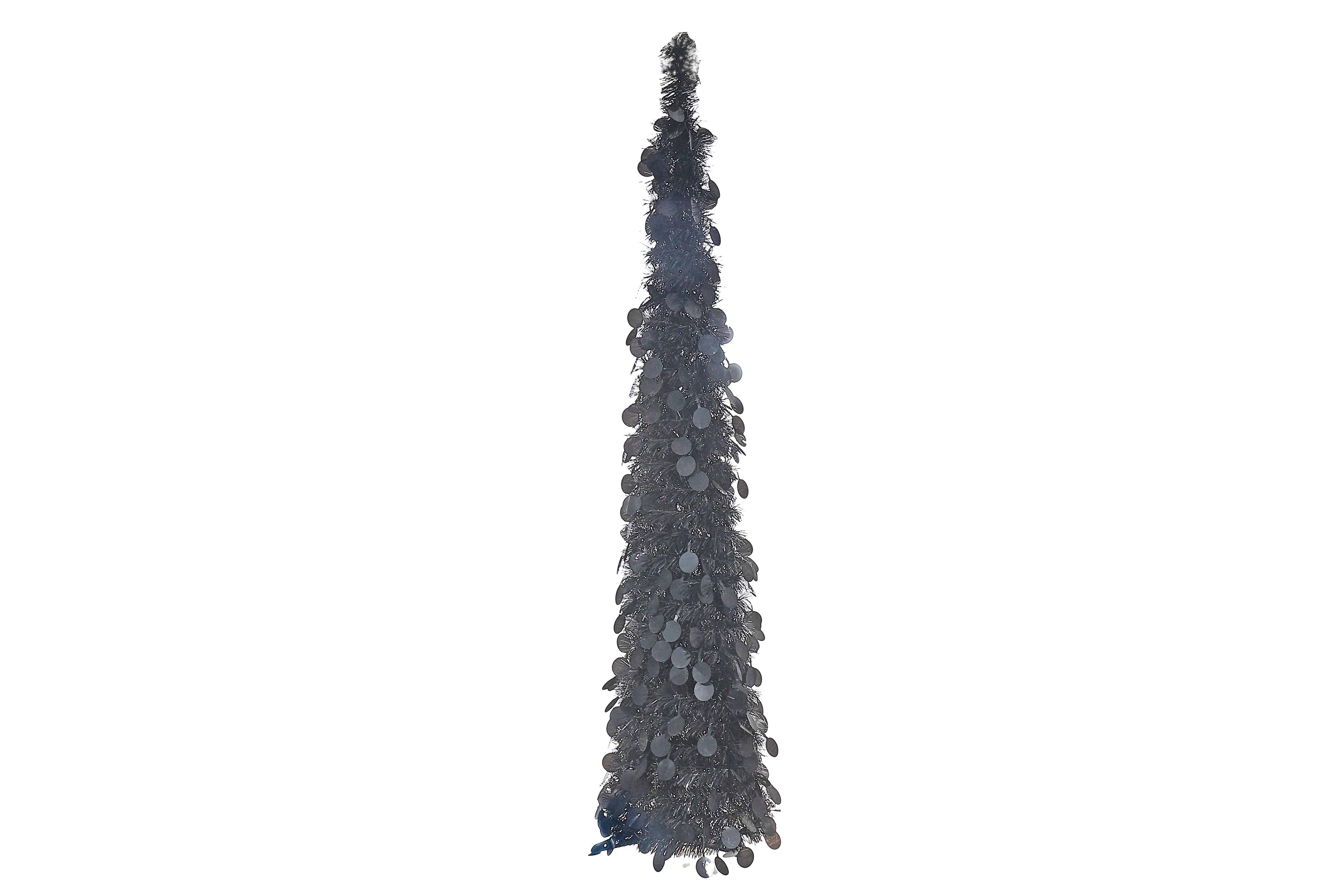 IH Casa Decor - Wholesale Christmas Decoration - BLACK POP-UP HALLOWEEN TINSEL TREE
 WITH STAND1
