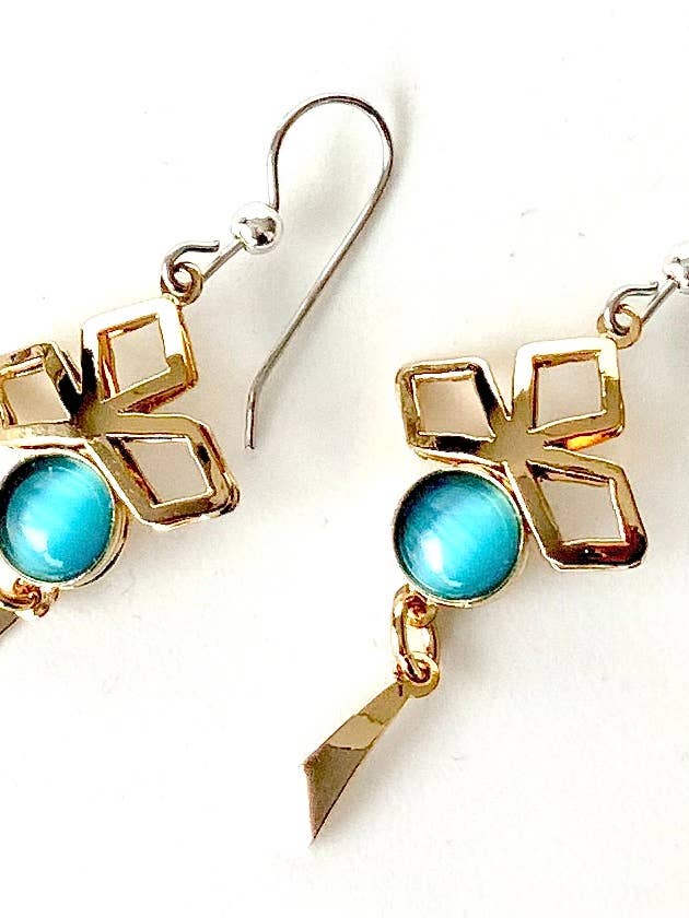 BOUCLES D'OREILLES (Y) - Boucles d'oreilles à crochet pour la vente par Christophe Poly / Crono Design