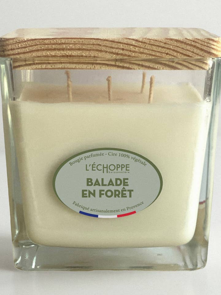 Balade en Forêt - Bougie parfumée 700g pour la vente par L'Échoppe Buissonnière