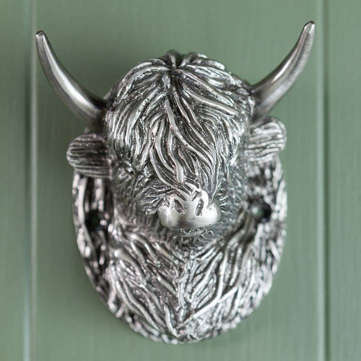 Brass bee - Wholesale Knob/Pull - Highland Cow Door Knocker - Pewter Finish