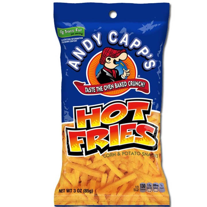 I Got Your Candy - Wholesale Chips - Andy Capp's Hot Fries 3oz - 12ct