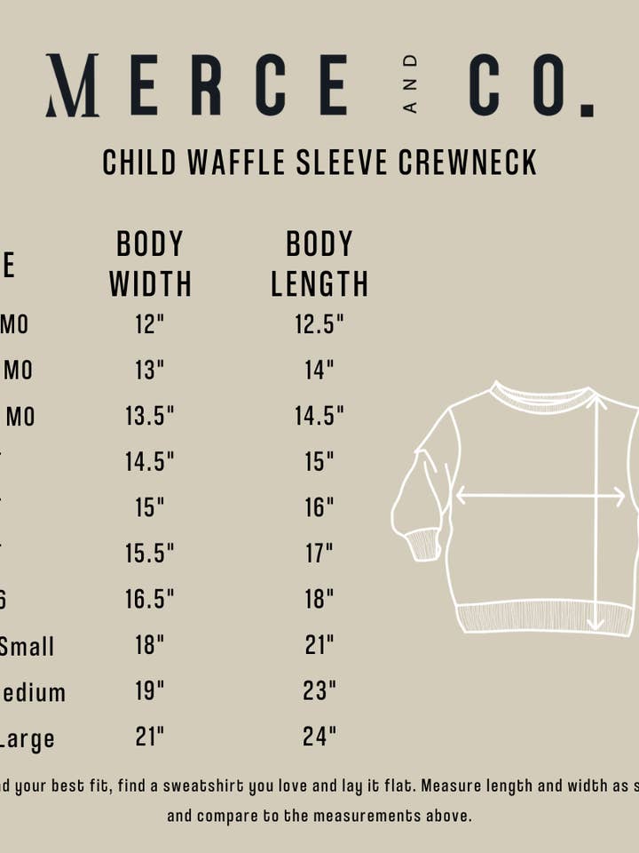 Christmas Morning Crew Child Waffle Sleeve Crewneck - Pine for wholesale on Faire