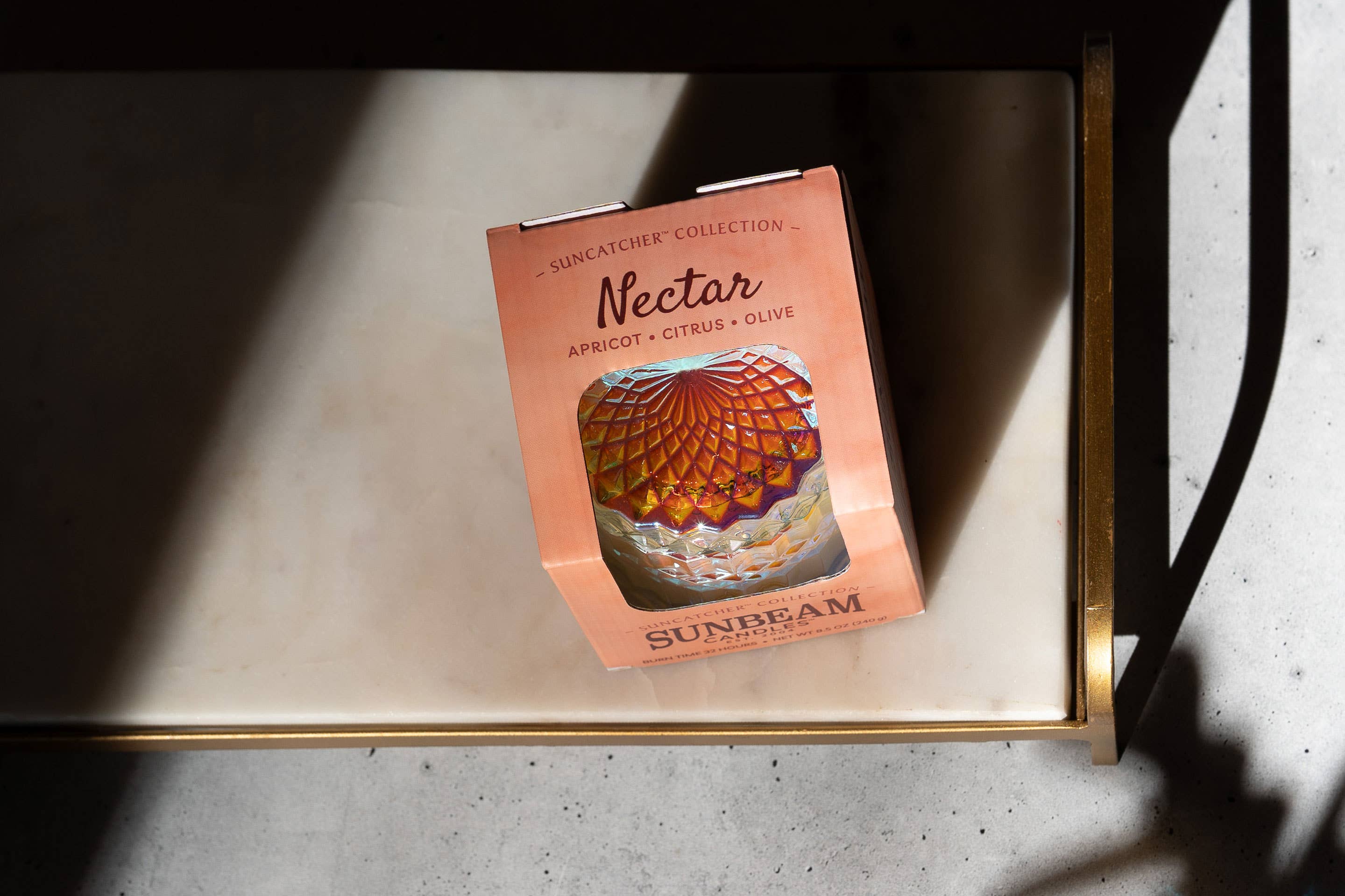 Sunbeam Candles, Inc - Wholesale Pot/gevulde kaars - Nectar - Abrikoos, Citrus & Olijf (3 potten in doos)2