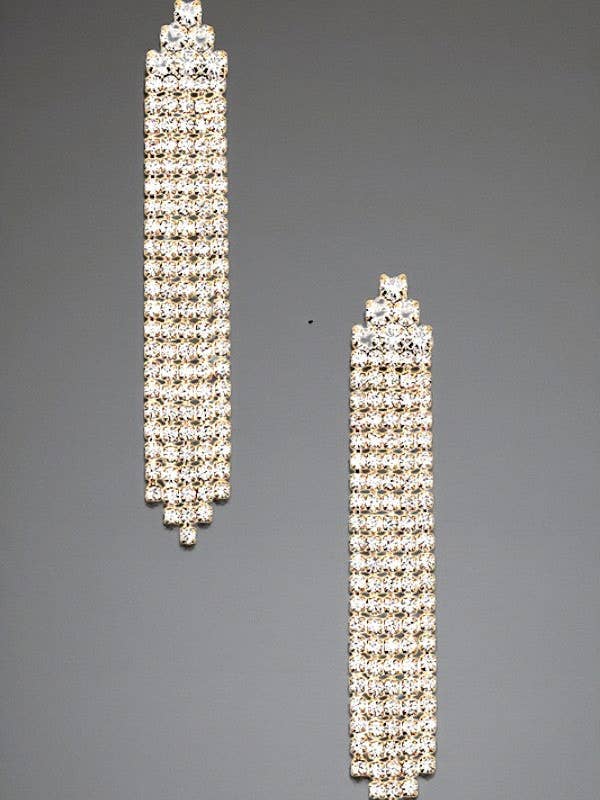 RHINESTONE FRINGE DANGLE EARRING and other Purchase Wholesale rhinestone letters. Free Returns & Net 60 Terms on Faire trending on Faire.