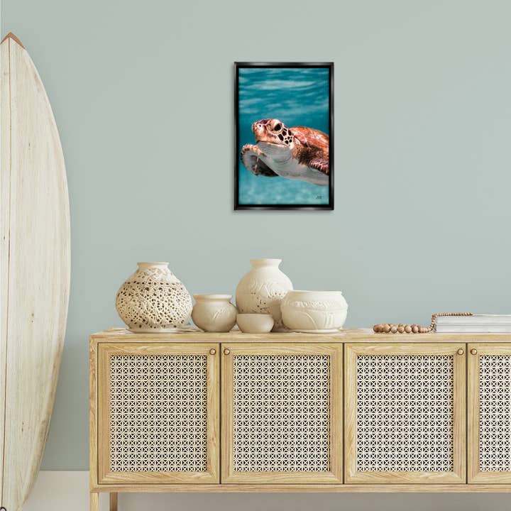 Stupell Industries - Wholesale Wall Decor - Kids & Baby - Underwater Sea Turtle Swim Floater Framed Art4