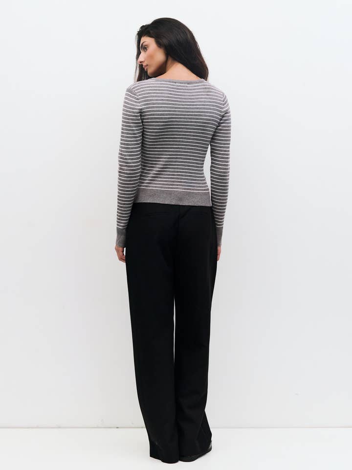 MOD REF - Wholesale Knit Sweater - Women's - The Taryn Sweater | Striped Knit Sweater2