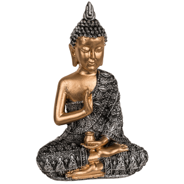 Out of the blue KG - Vente Figurine décorative - Figurine de décoration, Bouddha, env. 8,5 x 5 x 13 cm,1