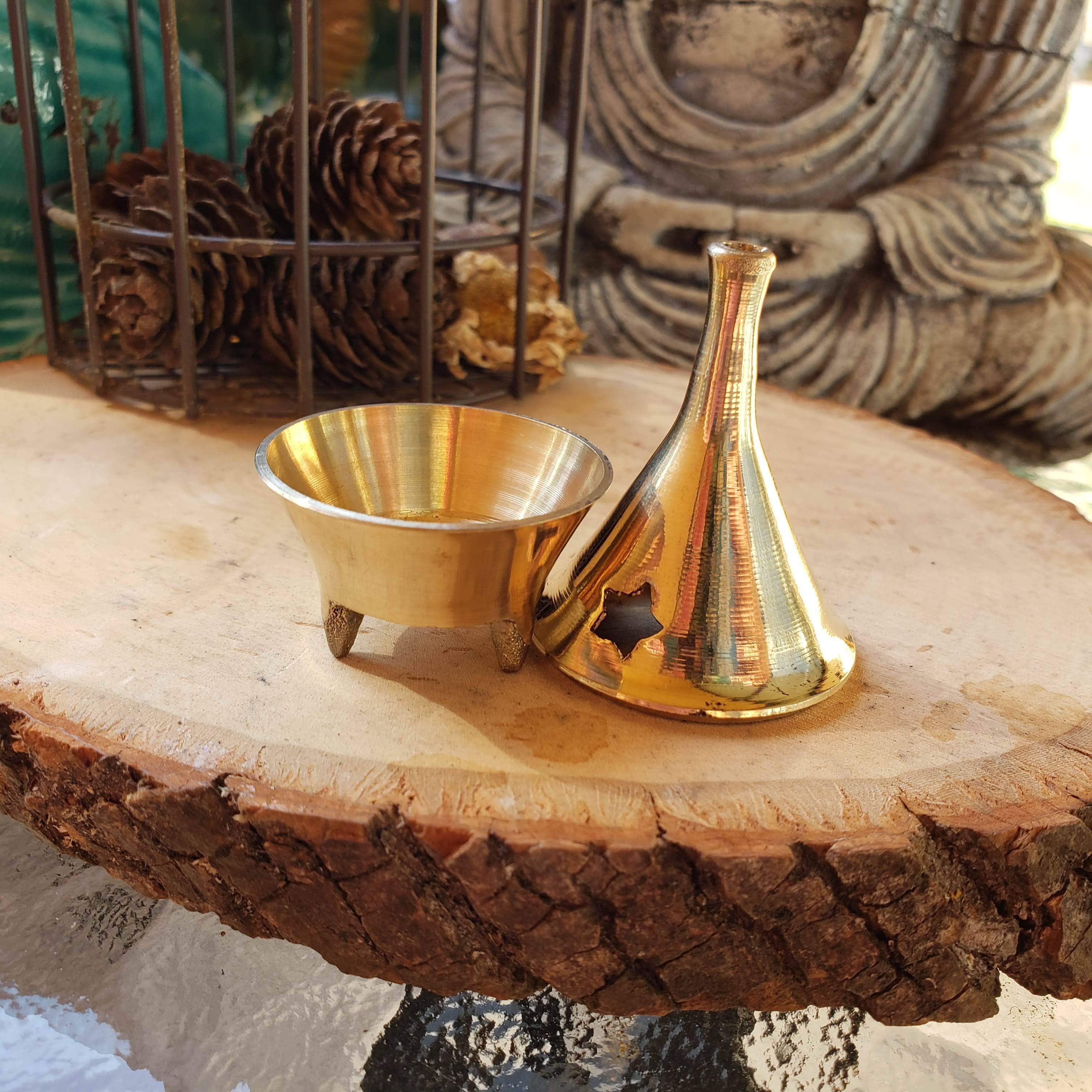 My Magic Place Shop - Wholesale Incense Holder - Brass Cone Burner / Cone Burner/Altar Décor7