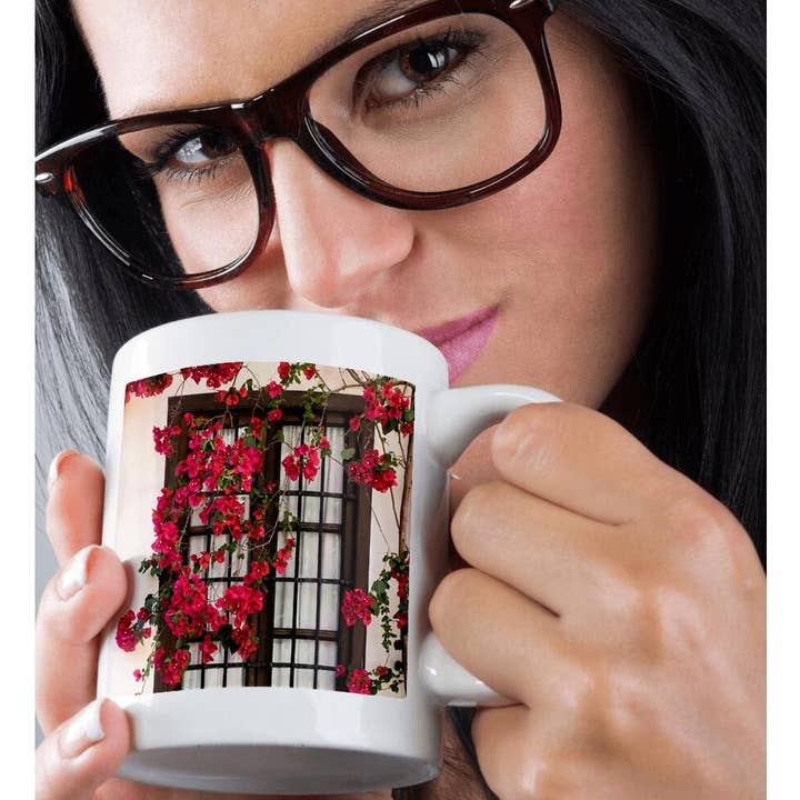 3dRose - Wholesale Coffee Mug - 3dRose, Spain, Andalusia. Cordoba. Red bougainvillea and house window., Mug9