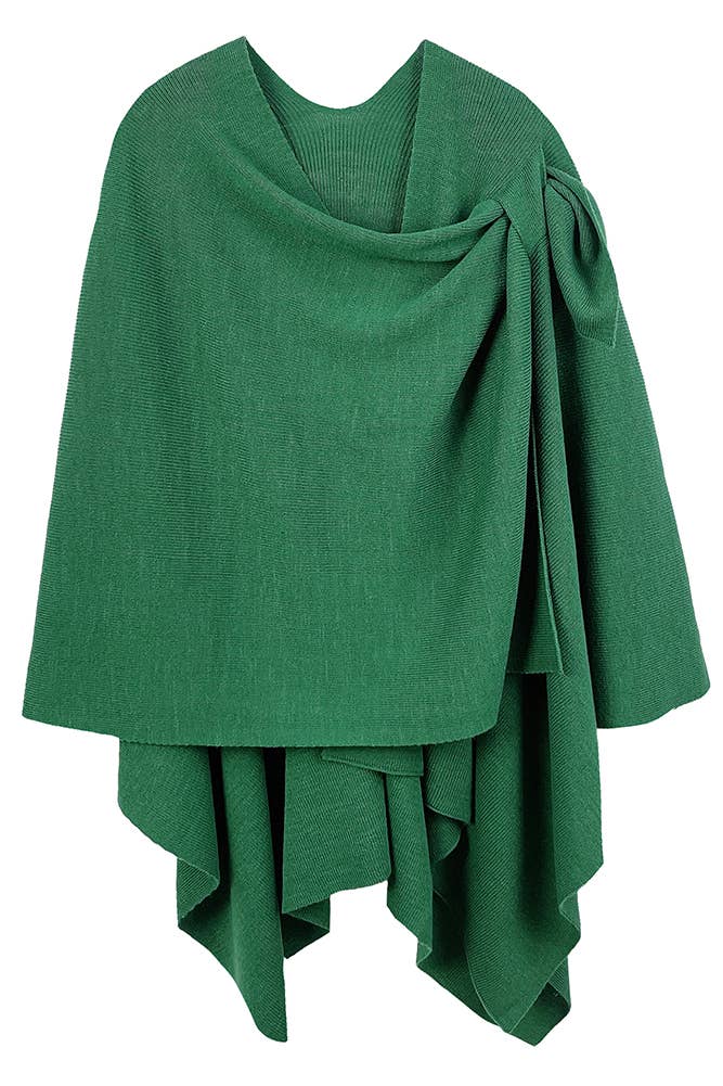 Hana - Venta al por mayor Poncho - Mujer - Ruana sólida con correa para el hombro6