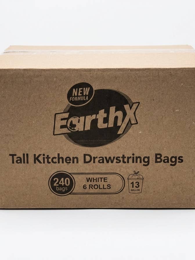13 Gal Drawstring Trash Bag 240 Counts for wholesale by Earthx Inc