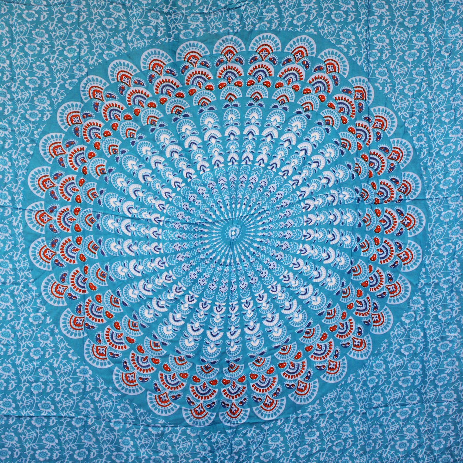 Ancient Wisdom – wholesale Swim cover-up – Women’s – Teal Orange Mandala Sarongs5