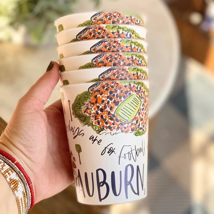 Happy By Rachel, LLC - Wholesale Drinking Glass/Cup - Auburn, AL Reusable Cups, tailgating, gameday