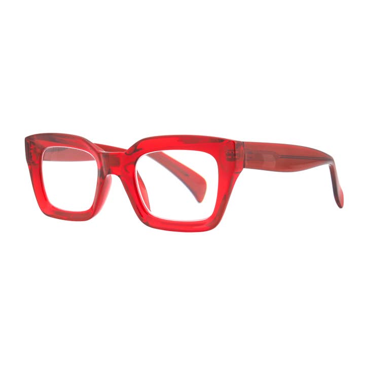 Ryan Simkhai Eyeshop - Vendita all'ingrosso Occhiali da vista - Donna - LORENA | Rosso trasparente | Luce blu progressiva